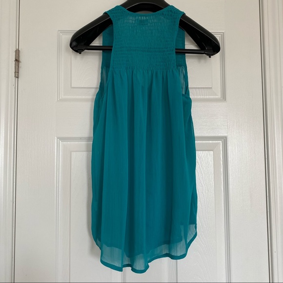 Studio by YDE | Teal Sheer Sleeveless Top - Picture 5 of 12